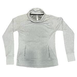 Kyodan Outdoor Gray Cowl Neck Sweatshirt M Women Hidden Zip Pockets Cozy Layer